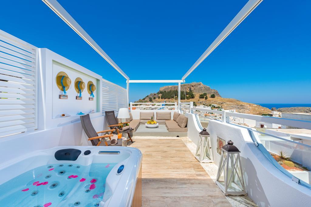 Lindos Allure Villa With Jacuzzi And Acropolis View!!! Exterior foto
